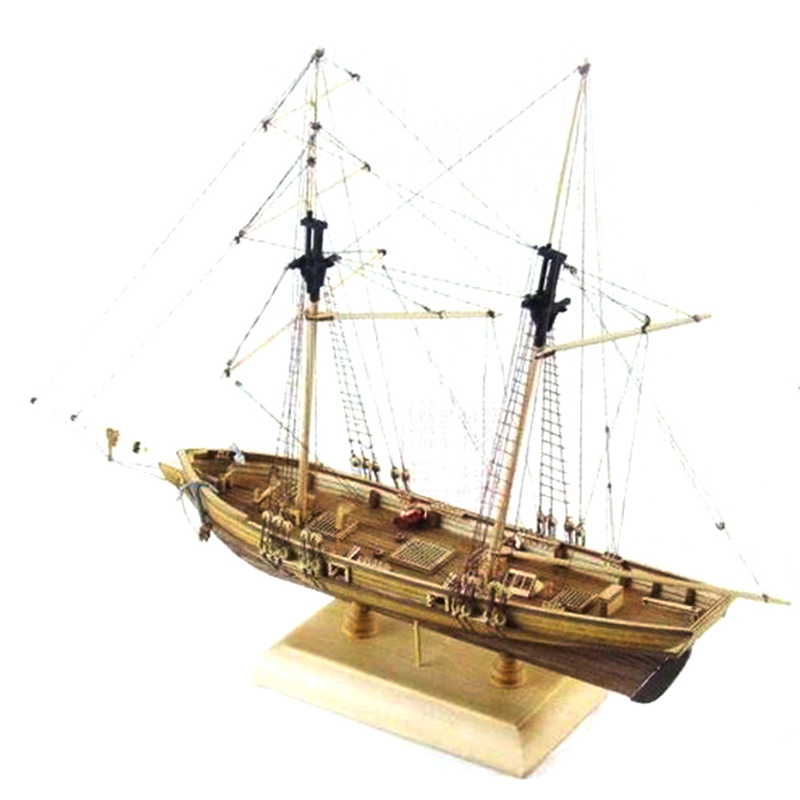 Model Kit Yacht - 1:70 Nowy drewniany model żaglówki z